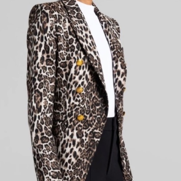 NWT🏷️ A.L.C. Alton Leopard Print Dbl Breasted Blazer sz: 6 - Picture 6 of 7
